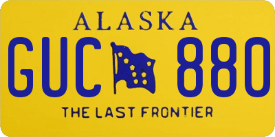 AK license plate GUC880