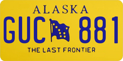 AK license plate GUC881