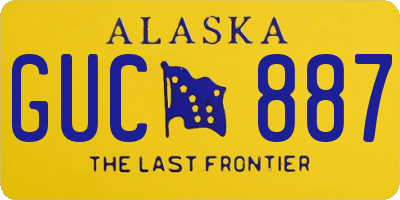 AK license plate GUC887