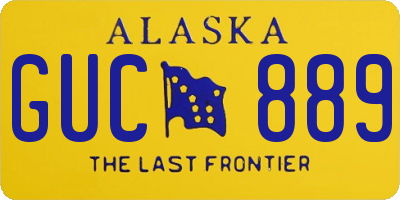 AK license plate GUC889
