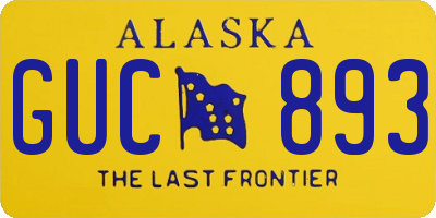 AK license plate GUC893