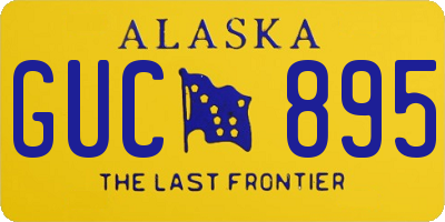 AK license plate GUC895