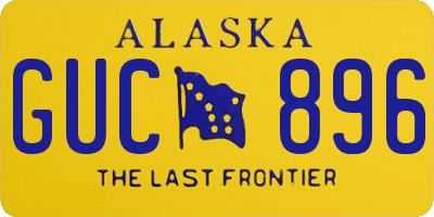 AK license plate GUC896