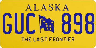 AK license plate GUC898