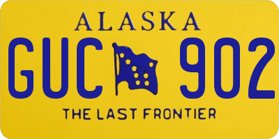 AK license plate GUC902