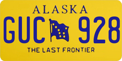 AK license plate GUC928