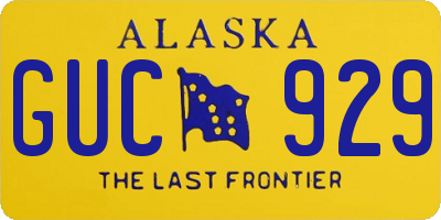 AK license plate GUC929