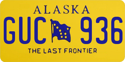 AK license plate GUC936