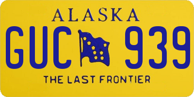 AK license plate GUC939