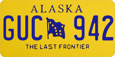 AK license plate GUC942