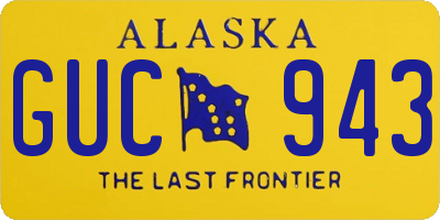 AK license plate GUC943