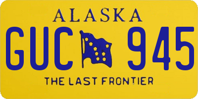 AK license plate GUC945