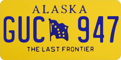 AK license plate GUC947