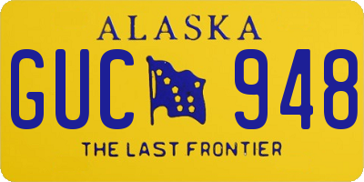 AK license plate GUC948
