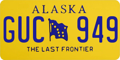 AK license plate GUC949