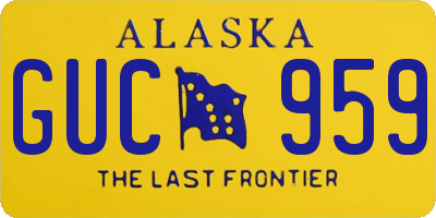 AK license plate GUC959