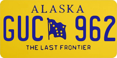 AK license plate GUC962
