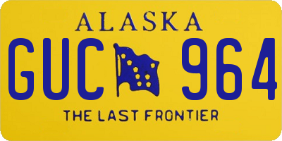 AK license plate GUC964