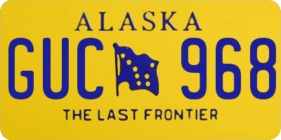 AK license plate GUC968