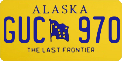 AK license plate GUC970