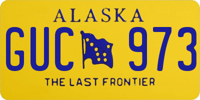 AK license plate GUC973