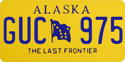 AK license plate GUC975