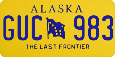 AK license plate GUC983