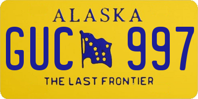 AK license plate GUC997