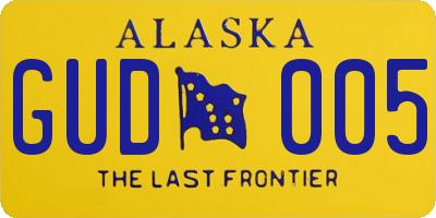 AK license plate GUD005