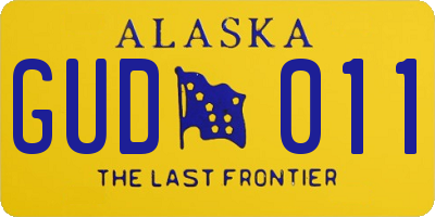 AK license plate GUD011
