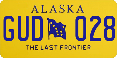 AK license plate GUD028