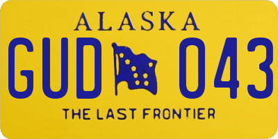 AK license plate GUD043