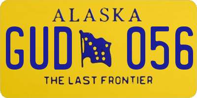 AK license plate GUD056