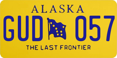 AK license plate GUD057