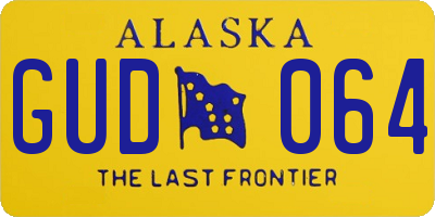 AK license plate GUD064