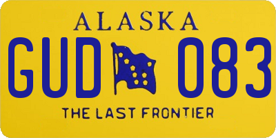 AK license plate GUD083