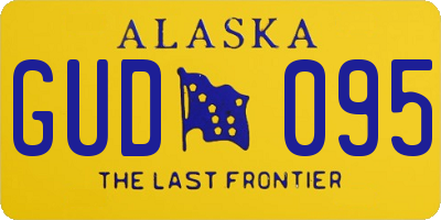 AK license plate GUD095