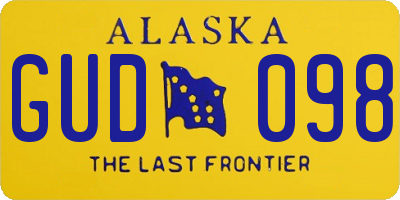 AK license plate GUD098