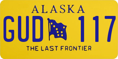 AK license plate GUD117