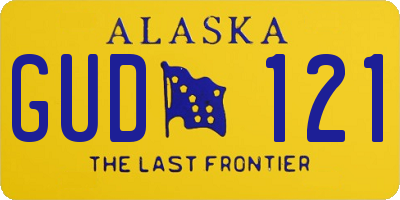 AK license plate GUD121