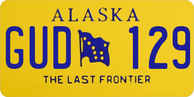 AK license plate GUD129