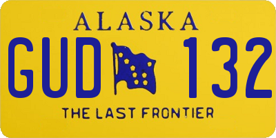 AK license plate GUD132