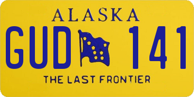 AK license plate GUD141