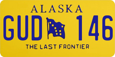 AK license plate GUD146