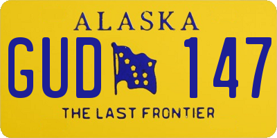 AK license plate GUD147