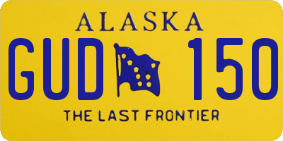 AK license plate GUD150