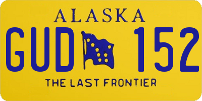 AK license plate GUD152