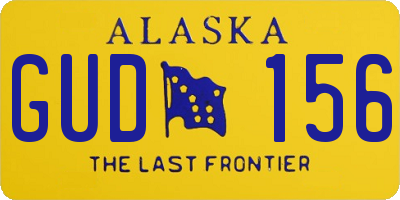 AK license plate GUD156