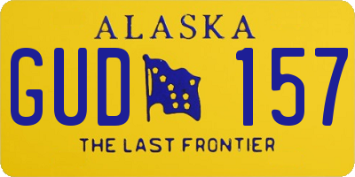 AK license plate GUD157