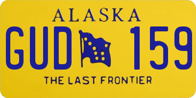AK license plate GUD159